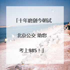 十年磨剑今朝试 北京公交 助您考上985！
