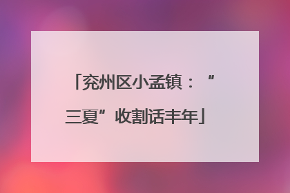 兖州区小孟镇：“三夏”收割话丰年
