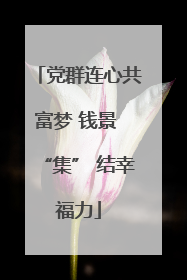 党群连心共富梦 钱景 “集” 结幸福力