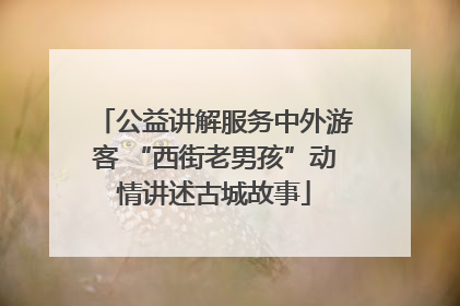 公益讲解服务中外游客 “西街老男孩”动情讲述古城故事