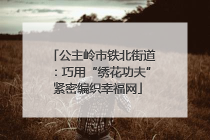 公主岭市铁北街道：巧用“绣花功夫”紧密编织幸福网