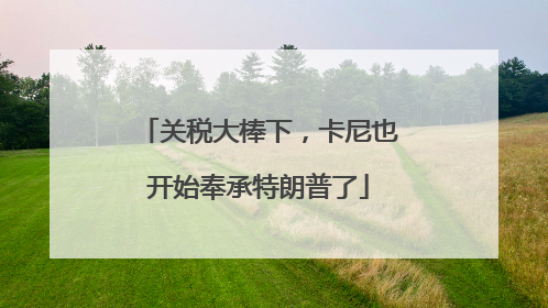 关税大棒下，卡尼也开始奉承特朗普了