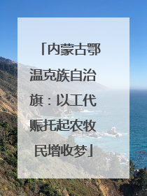 内蒙古鄂温克族自治旗：以工代赈托起农牧民增收梦