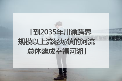 到2035年川渝跨界规模以上流经场镇的河流总体建成幸福河湖