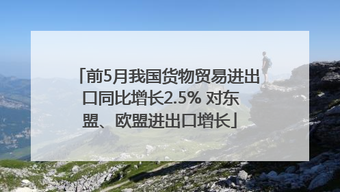 前5月我国货物贸易进出口同比增长2.5% 对东盟、欧盟进出口增长