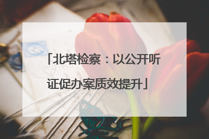 北塔检察：以公开听证促办案质效提升