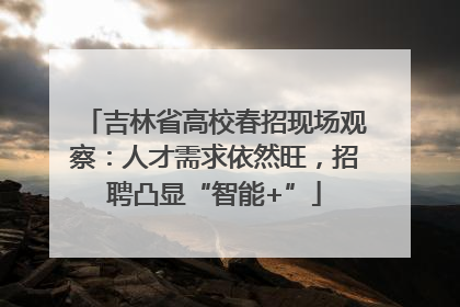 吉林省高校春招现场观察：人才需求依然旺，招聘凸显“智能+”