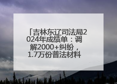 吉林东辽司法局2024年成绩单：调解2000+纠纷，1.7万份普法材料飞入百姓家！