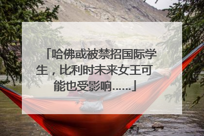 哈佛或被禁招国际学生，比利时未来女王可能也受影响……