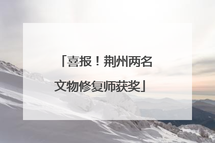 喜报！荆州两名文物修复师获奖