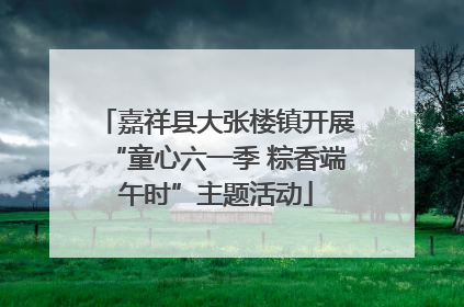 嘉祥县大张楼镇开展“童心六一季 粽香端午时”主题活动