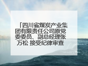 四川省煤炭产业集团有限责任公司原党委委员、副总经理张万松 接受纪律审查和监察调查