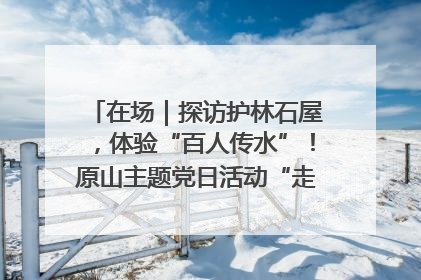 在场｜探访护林石屋，体验“百人传水”！原山主题党日活动“走新”更“走心”