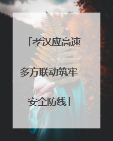 孝汉应高速多方联动筑牢安全防线