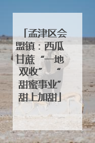 孟津区会盟镇：西瓜甘蔗“一地双收” “甜蜜事业”甜上加甜