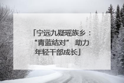 宁远九疑瑶族乡：“青蓝结对” 助力年轻干部成长