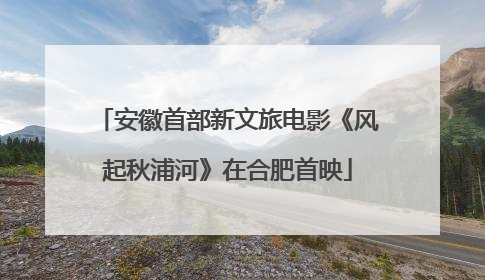 安徽首部新文旅电影《风起秋浦河》在合肥首映