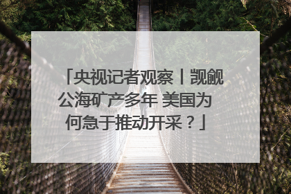 央视记者观察丨觊觎公海矿产多年 美国为何急于推动开采？