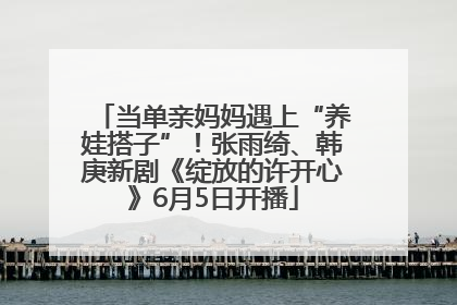 当单亲妈妈遇上“养娃搭子”！张雨绮、韩庚新剧《绽放的许开心》6月5日开播