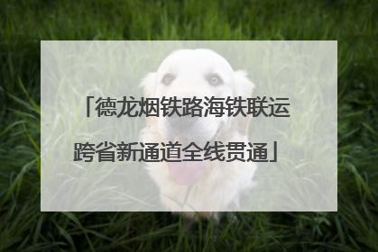 德龙烟铁路海铁联运跨省新通道全线贯通