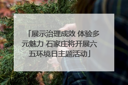 展示治理成效 体验多元魅力 石家庄将开展六五环境日主题活动