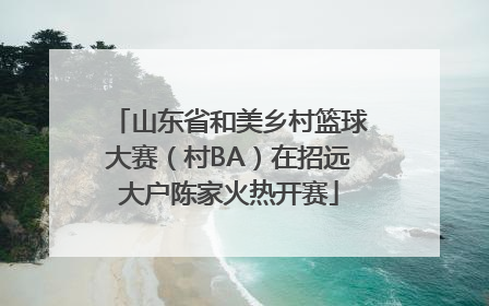 山东省和美乡村篮球大赛（村BA）在招远大户陈家火热开赛