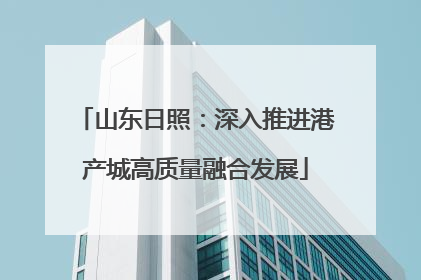 山东日照：深入推进港产城高质量融合发展