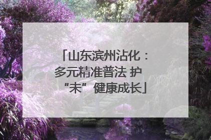 山东滨州沾化：多元精准普法 护“未”健康成长