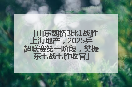 山东魏桥3比1战胜上海地产，2025乒超联赛第一阶段，樊振东七战七胜收官
