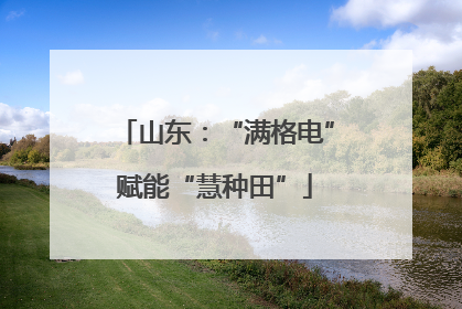 山东：“满格电”赋能“慧种田”