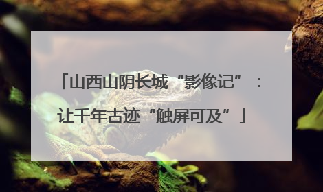 山西山阴长城“影像记”：让千年古迹“触屏可及”