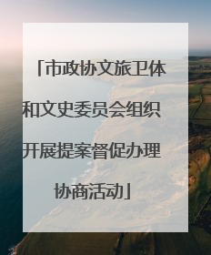 市政协文旅卫体和文史委员会组织开展提案督促办理协商活动