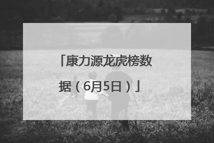 康力源龙虎榜数据（6月5日）