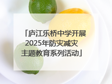 庐江乐桥中学开展2025年防灾减灾主题教育系列活动