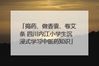 捣药、做香囊、卷艾条 四川内江小学生沉浸式学习中医药知识