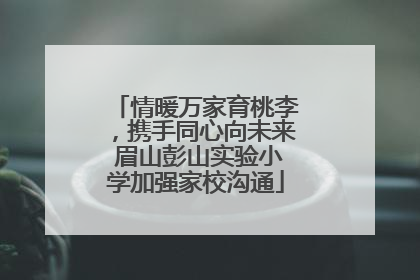 情暖万家育桃李，携手同心向未来 眉山彭山实验小学加强家校沟通