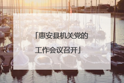 惠安县机关党的工作会议召开