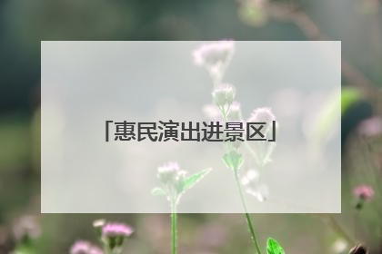 惠民演出进景区
