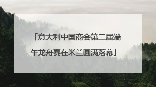 意大利中国商会第三届端午龙舟赛在米兰圆满落幕