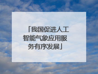 我国促进人工智能气象应用服务有序发展