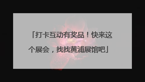 打卡互动有奖品！快来这个展会，找找黄浦展馆吧