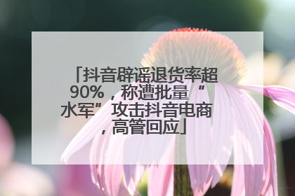 抖音辟谣退货率超90%，称遭批量“水军”攻击抖音电商，高管回应