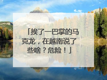 挨了一巴掌的马克龙，在越南说了些啥？危险！