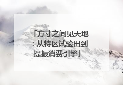 方寸之间见天地：从特区试验田到提振消费引擎