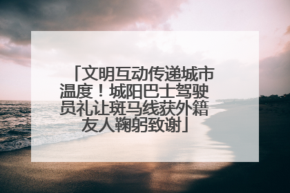 文明互动传递城市温度！城阳巴士驾驶员礼让斑马线获外籍友人鞠躬致谢