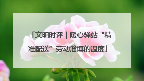 文明时评｜暖心驿站“精准配送”劳动淄博的温度