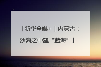 新华全媒+｜内蒙古：沙海之中建“蓝海”