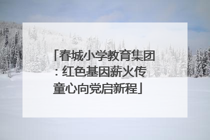 春城小学教育集团：红色基因薪火传 童心向党启新程