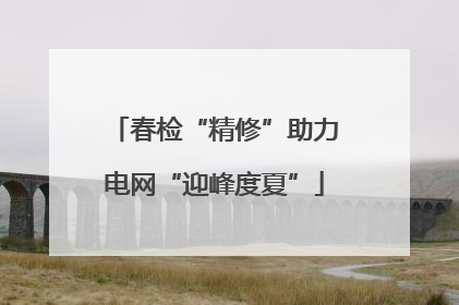 春检“精修”助力电网“迎峰度夏”