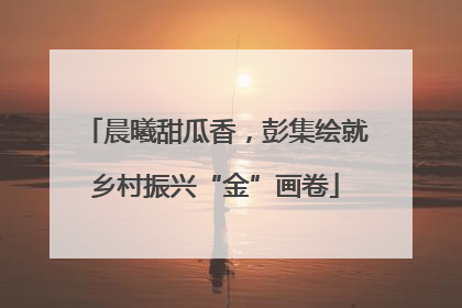 晨曦甜瓜香，彭集绘就乡村振兴“金”画卷